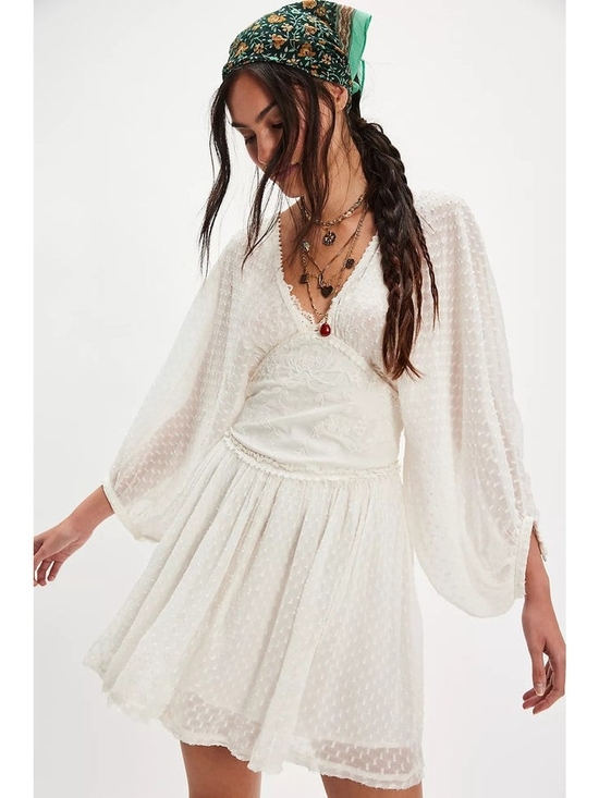Free People Dresses & Skirts - Free People Sweet Dreams Mini Dress Size M Color Tofu- Boho